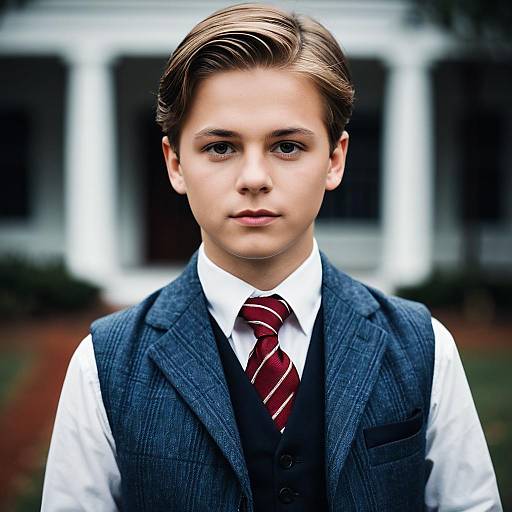 Young Man in Gatsby-Inspired Formal Suit