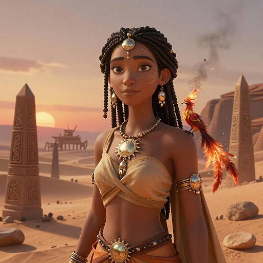 Mythic Desert Oracle in Sunset Light