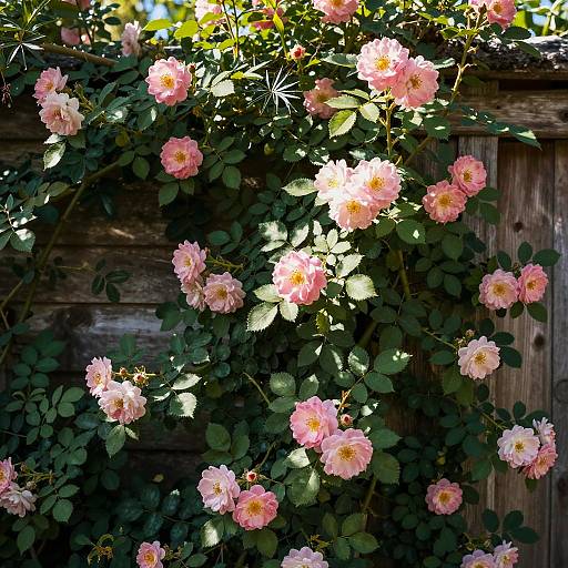 Wild Roses with Sunlit Foliage