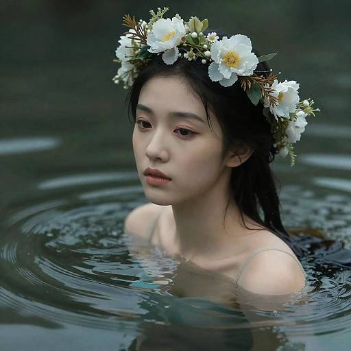 Ethereal Portrait of Girl in Water