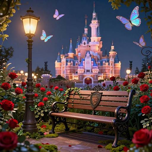 Victorian Garden Bench and Castle