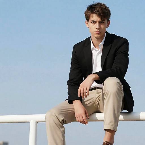 Stylish Young Man in Minimalist Setting