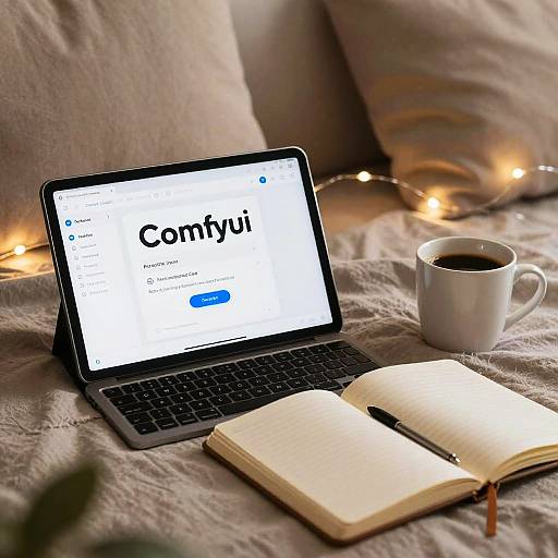 Photograph of an open laptop displaying 