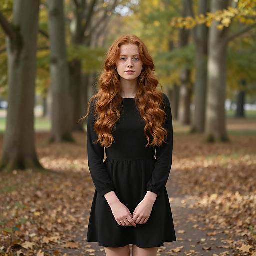 Dreamy Portrait of Woman in Woods