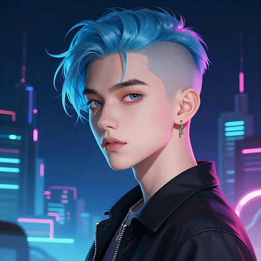 Pastel Hair Cyberpunk Classical Underwater Portrait