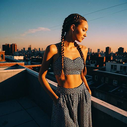 Chic Feed-In Braids in Evening Glamour