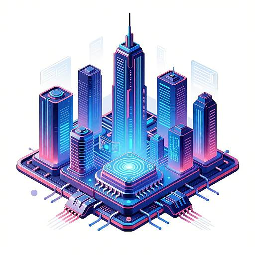 Futuristic AI-Powered Cyberpunk Cityscape
