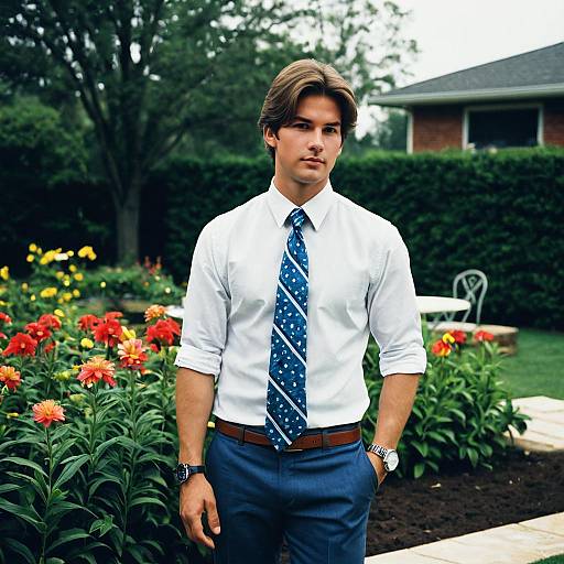 Man in Garden Party Outfit