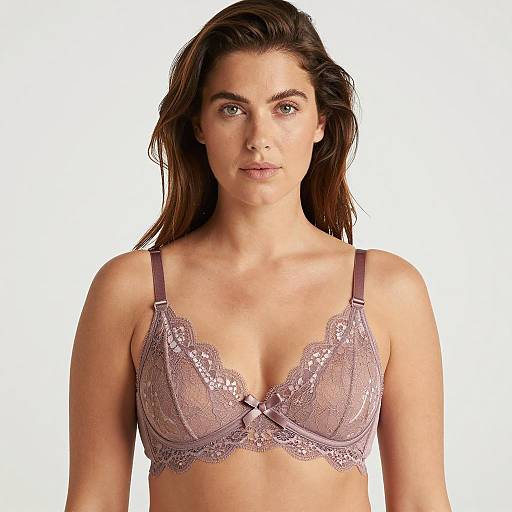 Elegant Woman in Lace Bra Portrait
