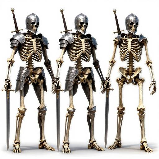 Ultra-Realistic Skeleton Knight Poses