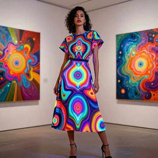 Kaleidoscopic Peter Max Dress
