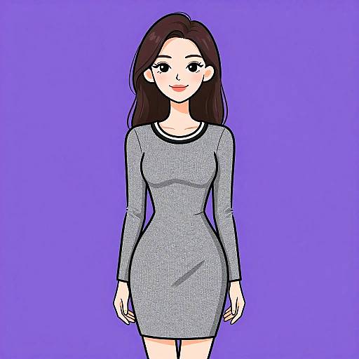 Chic Smiling Woman in Bodycon Dress