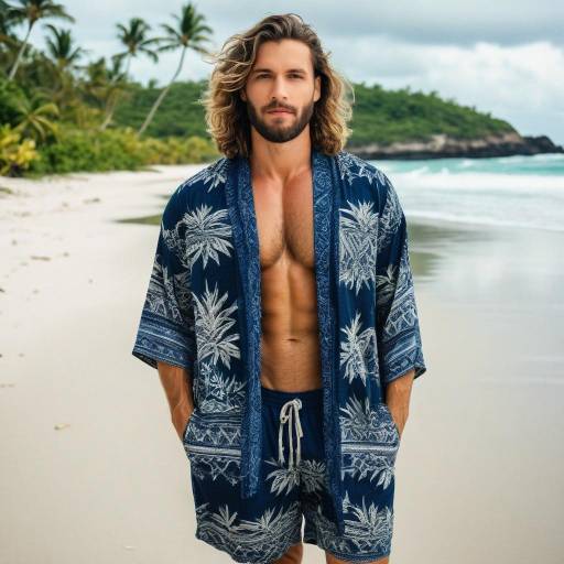 Handsome Man on Tropical Beach Escape