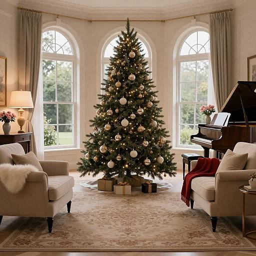 Elegant Christmas Living Room Design