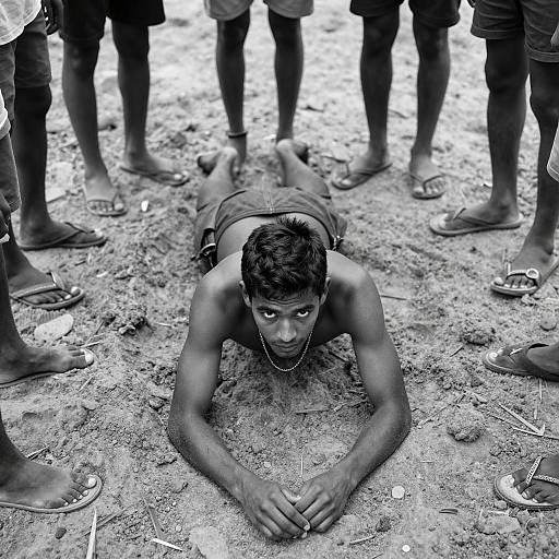 Intense Portrait in Sandy Setting