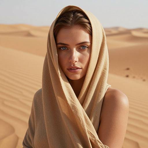 Photorealistic Portrait of Desert Wanderer