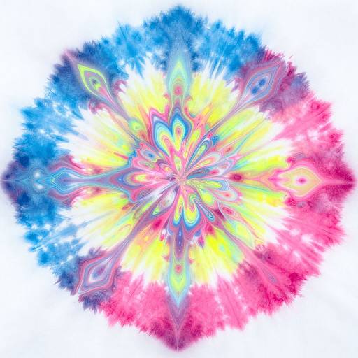 Neon Tie Dye Fractal Patterns