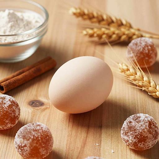 Rustic Wooden Table with Pastries