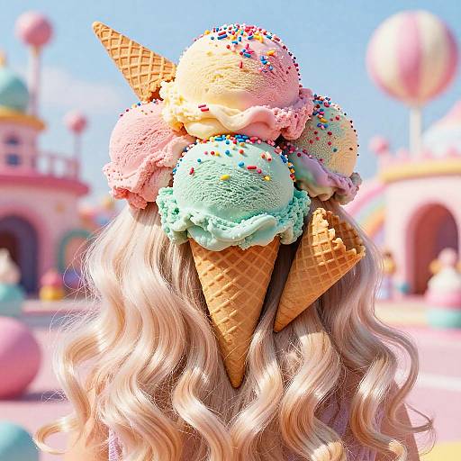 Pastel Ice Cream Hair Style