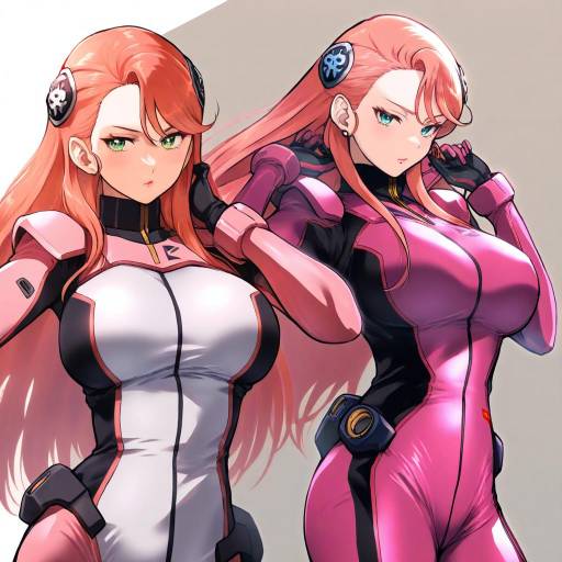 Illustration of Aida rayhunton, gundam in the style of Gojarun