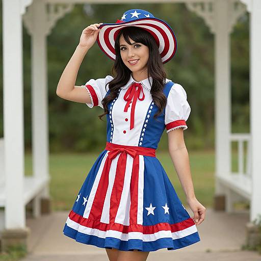 Patriotic Americana Woman Costume