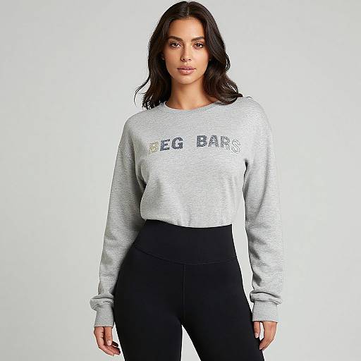 Photograph of a young woman with medium-length dark hair, wearing a light gray 