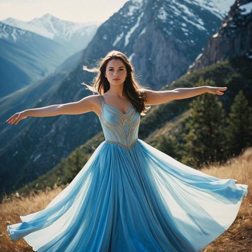 Lyrical Girl in Light Blue Costume