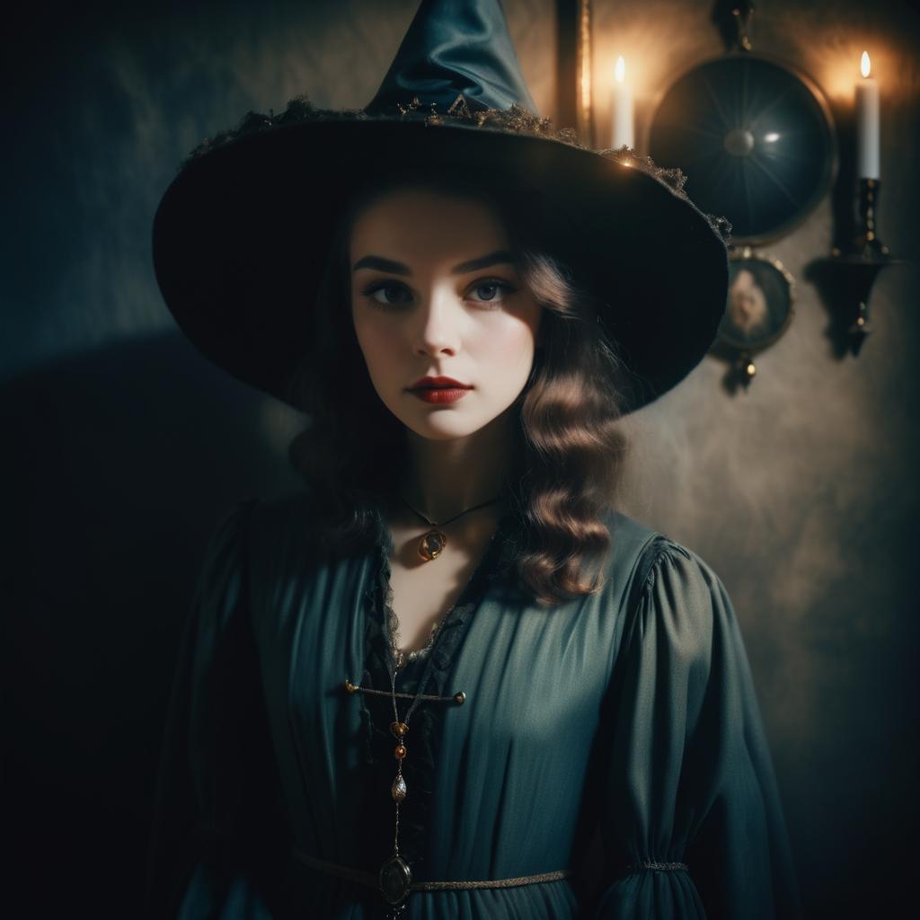 Ethereal Portrait of a Young Witch