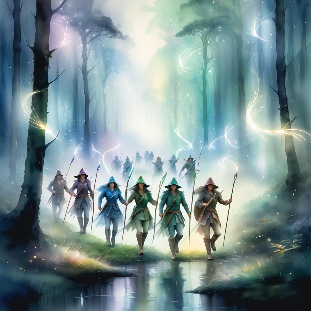 Mystical Rangers in a Dreamy Glade