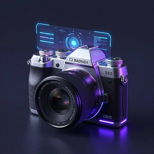 Futuristic Cyberpunk D60 Camera Design