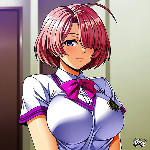 Illustration of Arimura mao, gakuen idolmaster in the style of Jadenkaiba