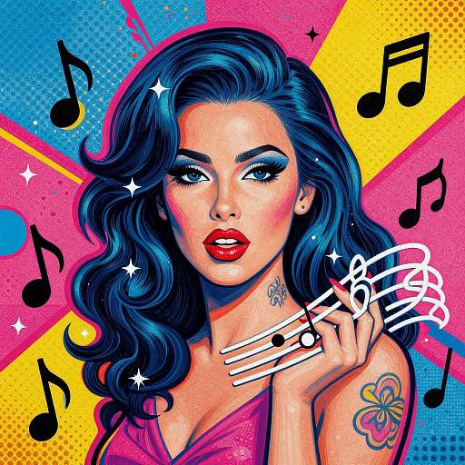 Colorful Musical Acid Trip Art