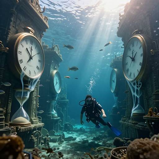Surreal Underwater Sunken City Time