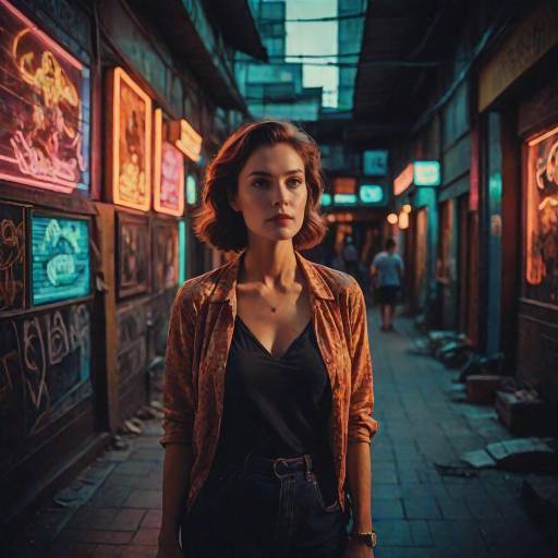 Cinematic Portrait of Woman in Retro Dress