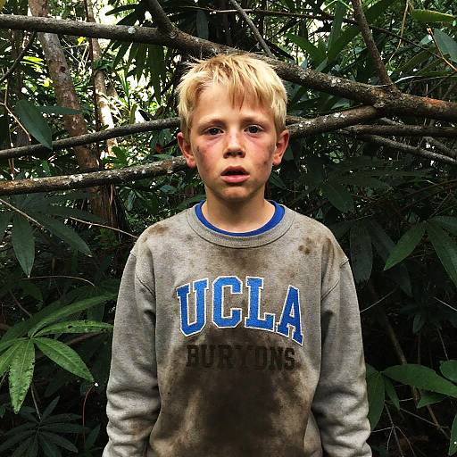 Fearful Boy in a Sunlit Jungle