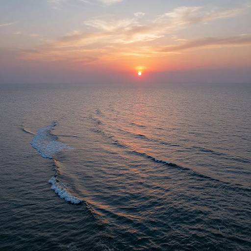 Impressionist Dusk Over Coastal Waves