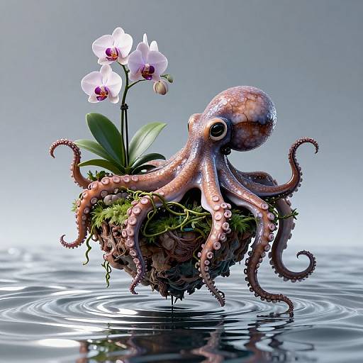 Mechanical Octopus Cradling Orchid Island
