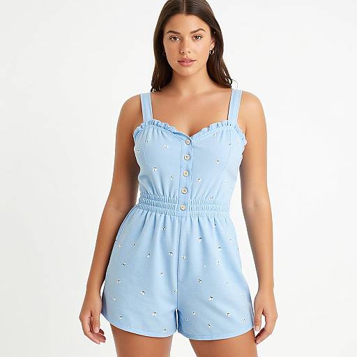 Casual Summer Romper with Cherry Print