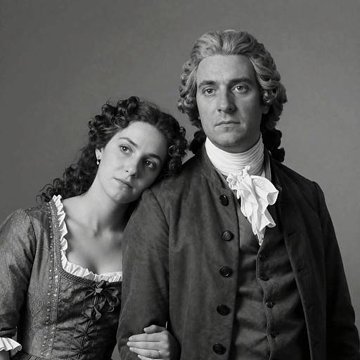 Romantic 18th-Century Portrait in Monochrome