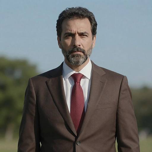 Serious Portrait of a Man Outdoors