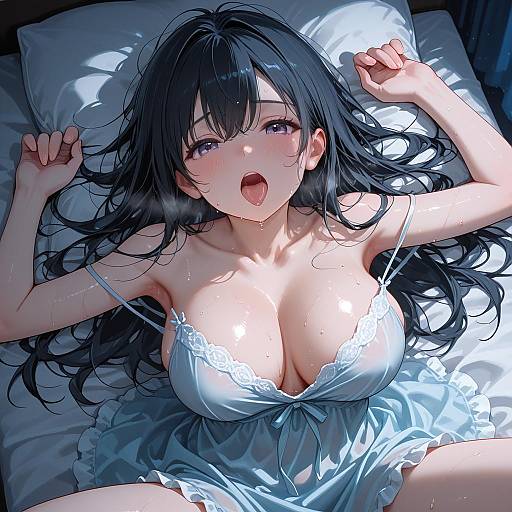 Overhead View of Ahegao Girl