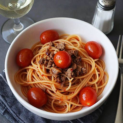 Cozy Spaghetti with Cherry Tomatoes
