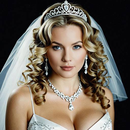 Elegant Bride Engagement Hairstyle Portrait