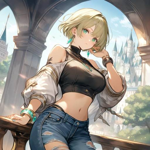 Radiant Historia Girl in Torn Denim