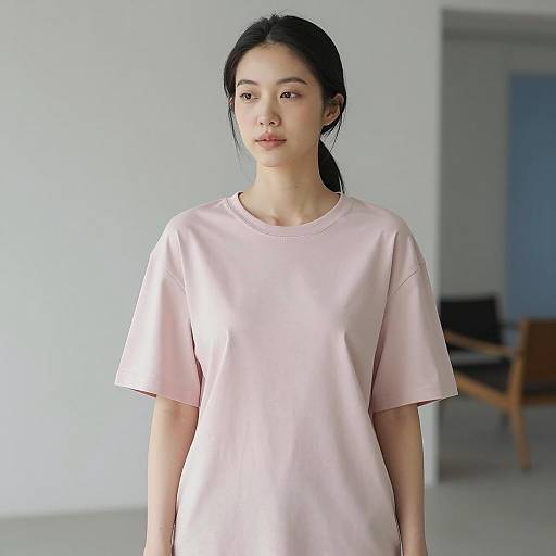 Serene Fashion Portrait in Neutral Tones