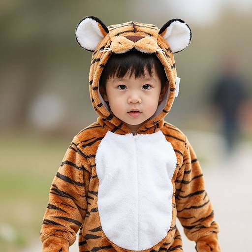 Toddler in Tiger Costume