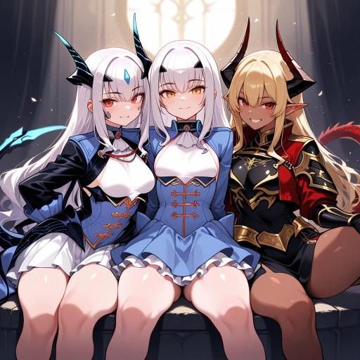 Fantasy Dragon Girls with Unique Features