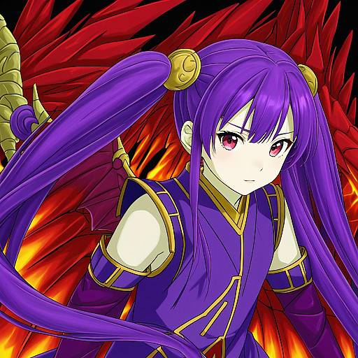 Illustration of Myrrh (fire emblem), fire emblem in the style of Ji no