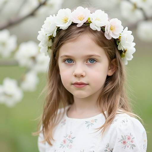 Young Girl Portrait with Flower Crown