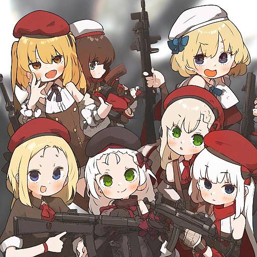 Illustration of Mp5 (girls' frontline), girls' frontline in the style of Amonitto